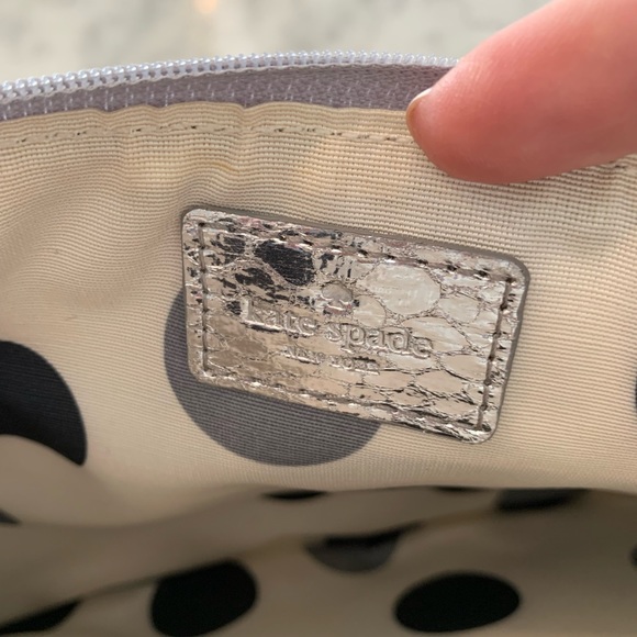 Brand New Kate Spade Metallic Pouch Clutch - Picture 4 of 5